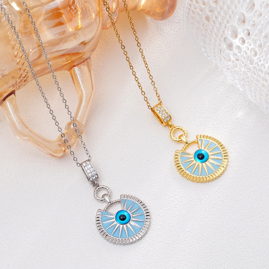 Jewelry Glam Lady Sexy Eye 304 Stainless Steel Copper Pendant Necklace