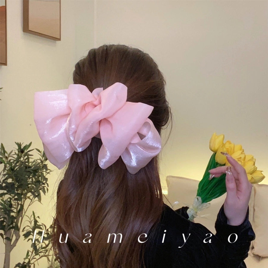 Women's Sweet Simple Style Bow Knot Gauze Hair Clip