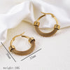 1 Pair Simple Style Commute Geometric Heart Shape Plating Titanium Steel Drop Earrings Earrings Ear Studs