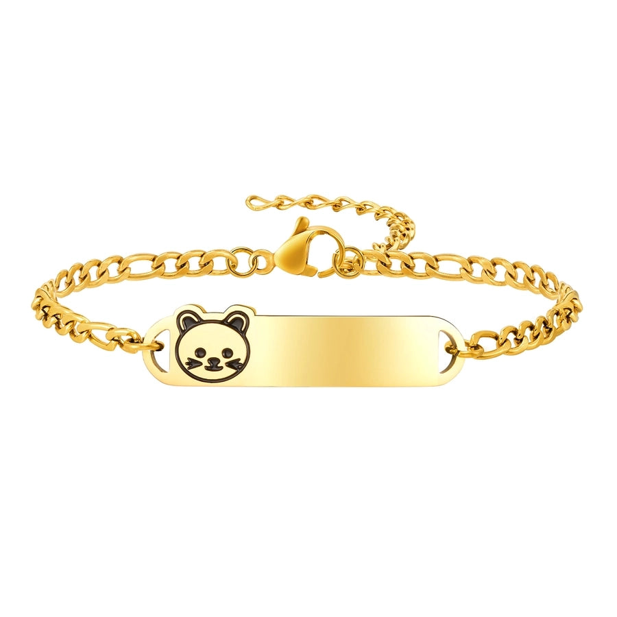 Basic Car Heart Shape Crown 304 Stainless Steel 18K Gold Plated Bracelets In Bulk