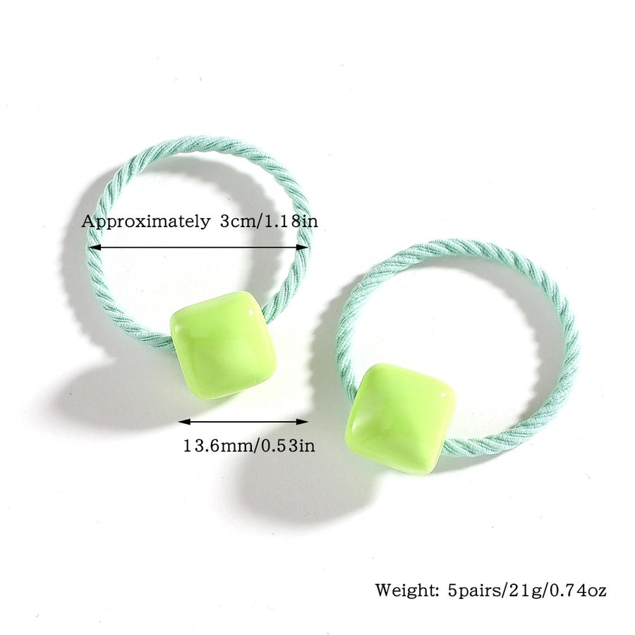 Kid'S Simple Style Classic Style Solid Color Resin Hair Tie