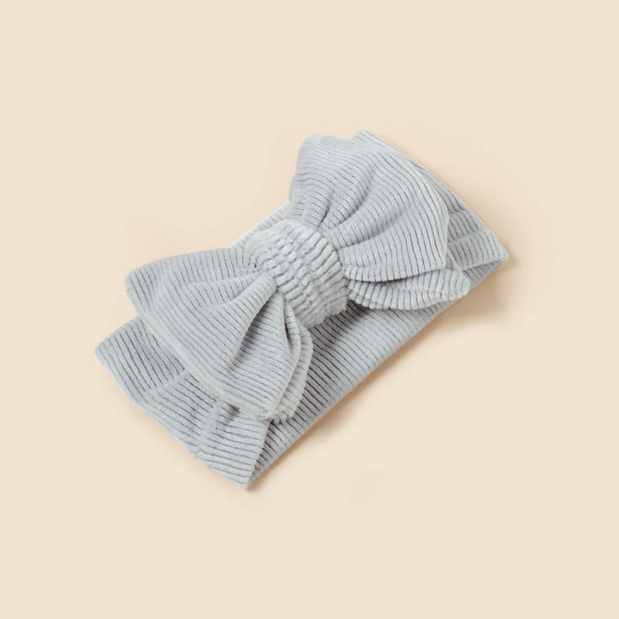 simple style solid color bow knot cloth hair band