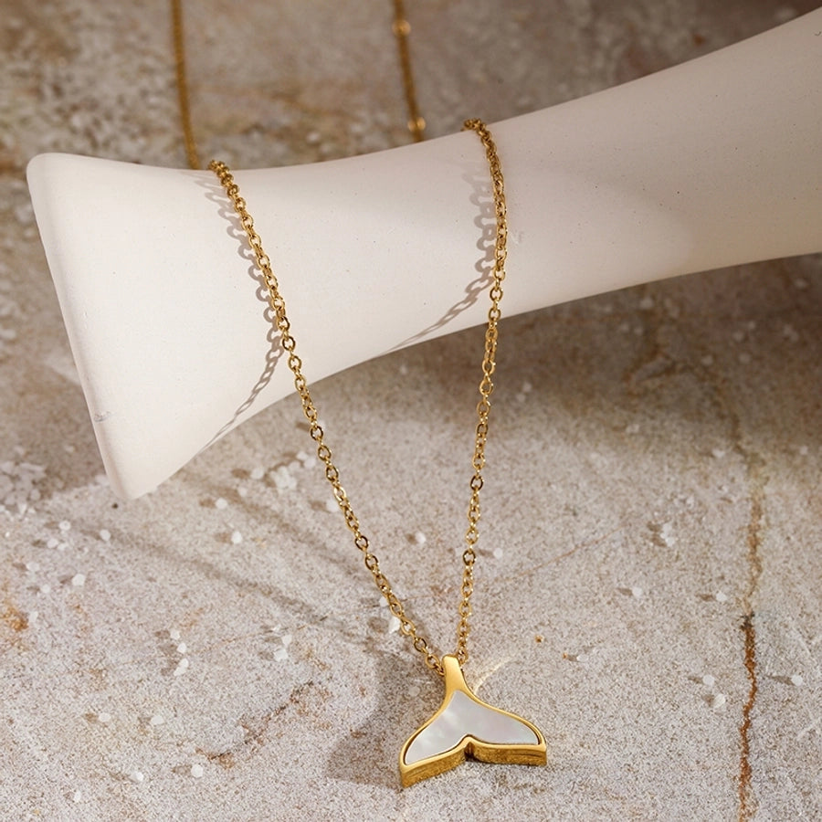 Jewelry Glam Simple Style Classic Style Geometric 304 Stainless Steel Pendant Necklace