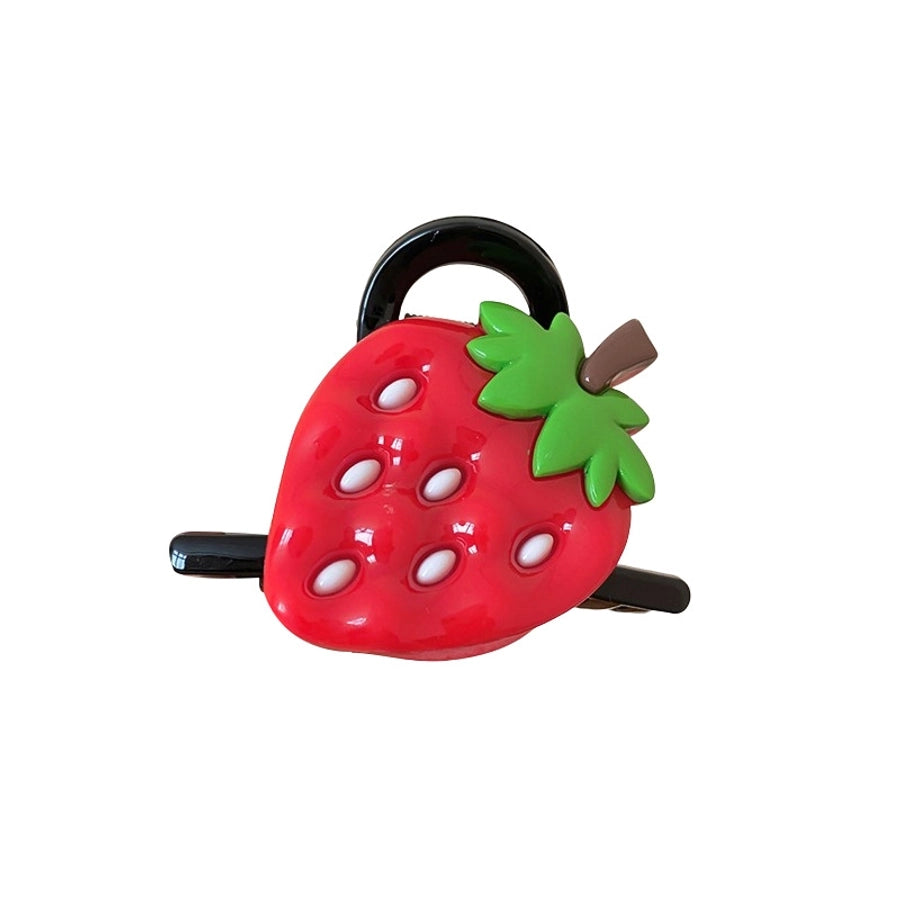 Cute Sweet Women's Fruit Strawberry Arylic Fruit Hair Claws