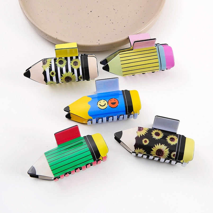 Women's Casual Geometric PVC Hair Claws