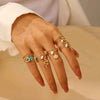 Copper Devil's Eye Starfish Cat Claws Charm Rings Open Rings
