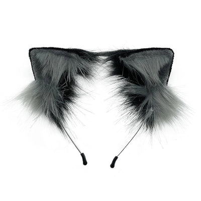 A generation of hair simulation beast ear plush headdress cat ear cat tail cosplay set hairband Net red accessories