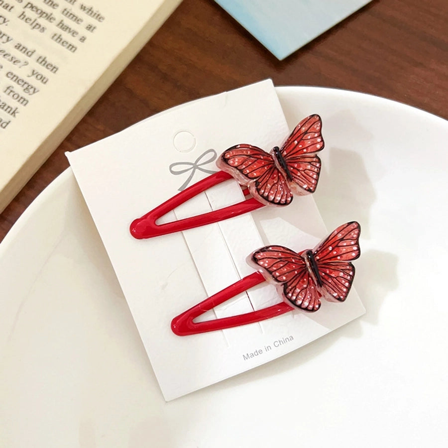 Women's Sweet Butterfly Plastic Resin Hair Clip