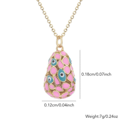 Jewelry Religion Ethnic Style Rejuvenating device Eye Copper Epoxy Pendant Necklace