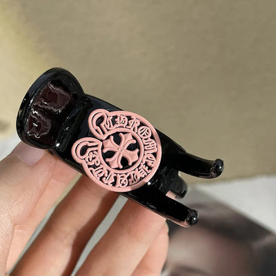 Cute Grab Clip Summer Hairpin Atmosphere Sense Rose Pink Flower Hair Grab Cherry Butterfly Plate Hair Grab Edge Hairpin
