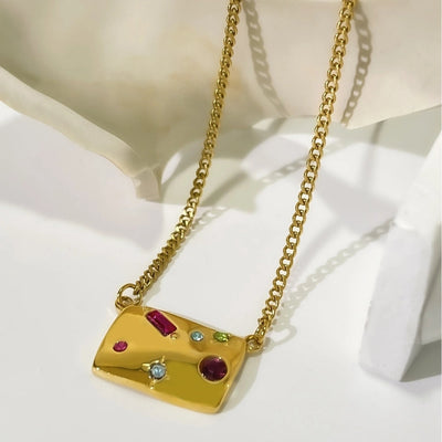 Jewelry Vintage Style Simple Style Geometric 304 Stainless Steel Plating Pendant Necklace