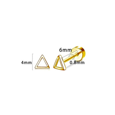 1 Piece Casual Formal Simple Style Star 316 Stainless Steel  Zircon 14K Gold Plated Ear Studs