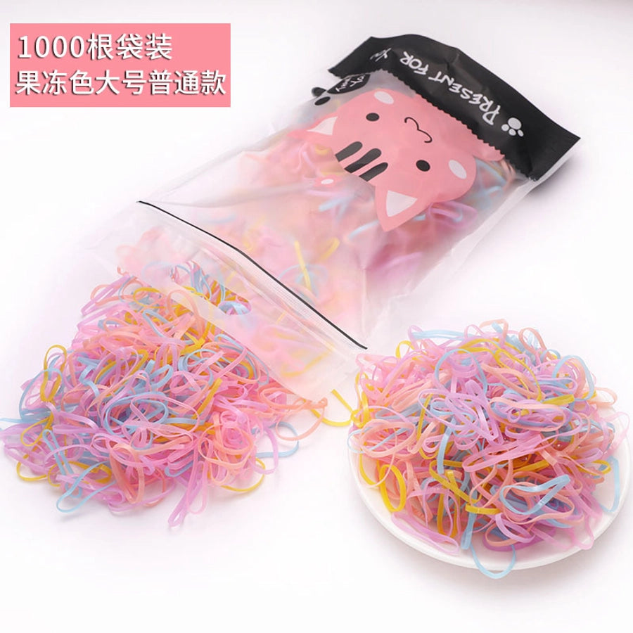 children's headdress rubber band hair tie black rubber band thickened hair rope