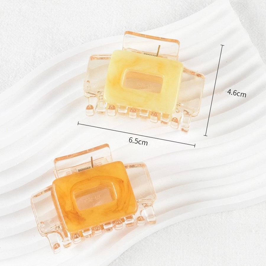 Women's Casual Simple Style Square Arylic Stoving Varnish Hair Claws