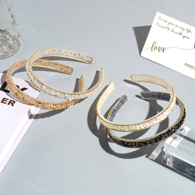 women's retro c shape rhinestone handmade hair band