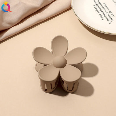 fashion solid color plastic metal hair claws 1 piece