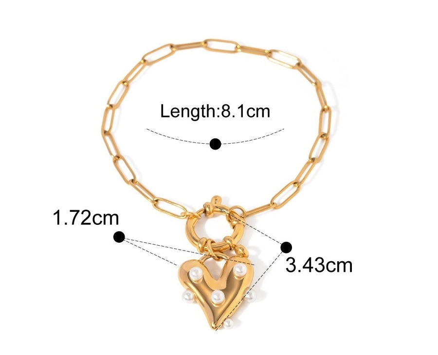 Jewelry Simple Style Heart Shape Titanium Steel Jewelry Set