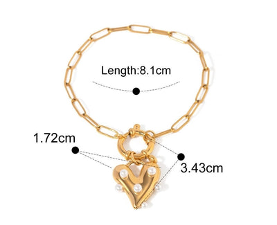 Jewelry Simple Style Heart Shape Titanium Steel Jewelry Set