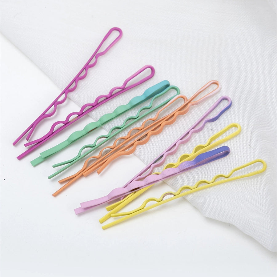 women's simple style solid color metal stoving varnish hair clip