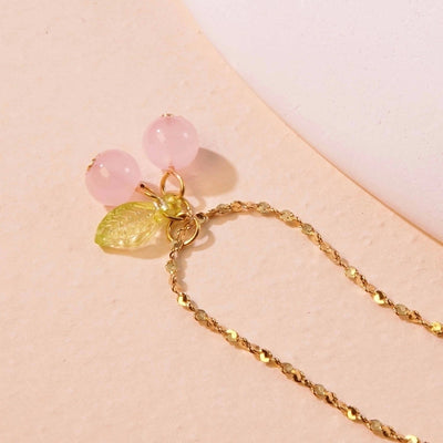 Jewelry Simple Style Commute Cherry 304 Stainless Steel 18K Gold Plated Plating Pendant Necklace