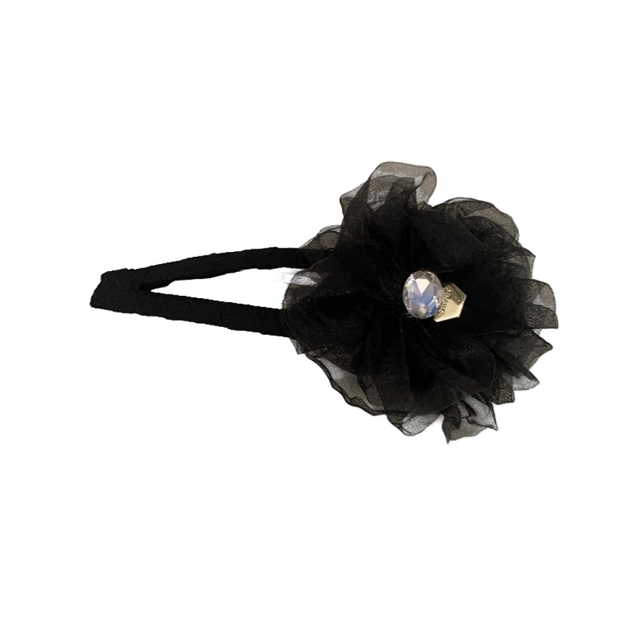 Women's Simple Style Classic Style Flower Gauze Inlay Rhinestones Hair Clip