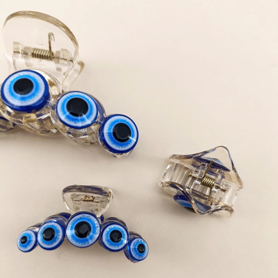 women's retro devil's eye plastic resin hair claws