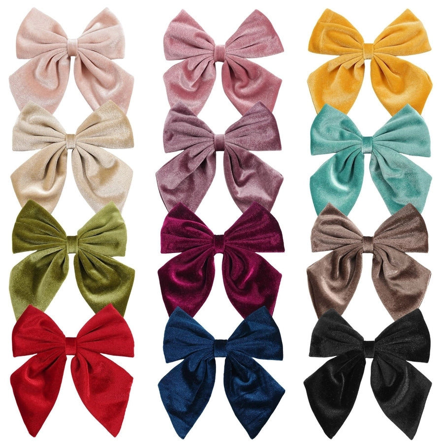 Women's Retro Bow Knot Flannel Hair Clip