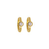 1 Pair Elegant Retro Luxurious Geometric Copper Zircon 24K Gold Plated Hoop Earrings Ear Studs