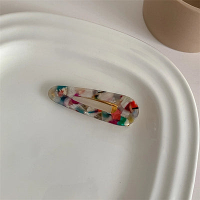 simple style flower acetic acid sheets printing hair clip 1 piece