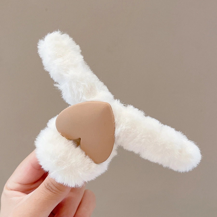 Casual Simple Style Heart Shape Bow Knot Arylic Alloy Hair Claws 1 Piece