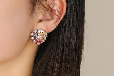 Copper Plating Heart Shape Jewelry Set