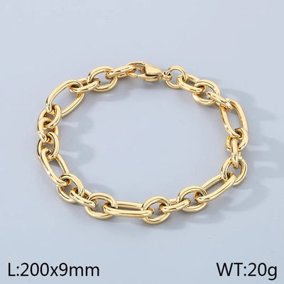 Simple Style Geometric 304 Stainless Steel 18K Gold Plated  Bracelets In Bulk