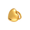 Jewelry Elegant Cute Heart Shape 304 Stainless Steel 18K Gold Plated Rings