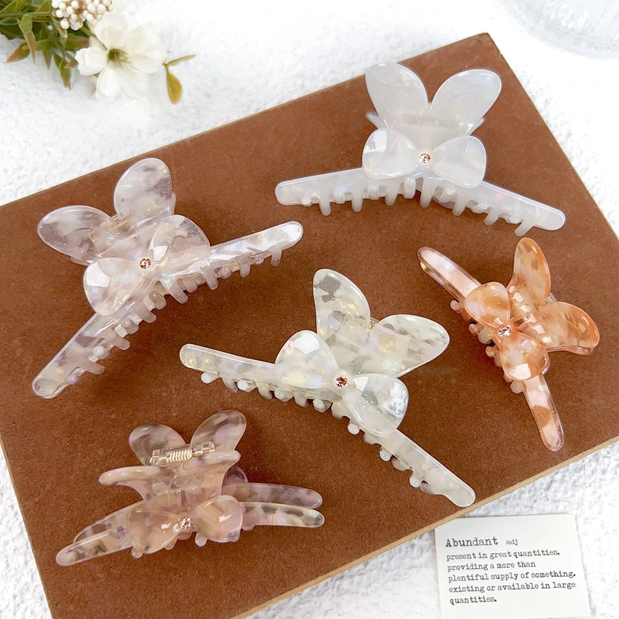 Women's Sweet Simple Style Bow Knot Acetic acid sheets Inlay Rhinestones Hair Claws