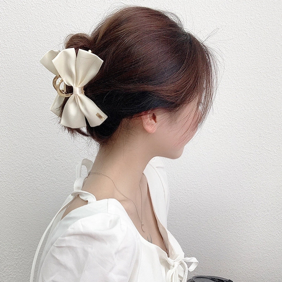 vintage style bow knot alloy cloth hair claws