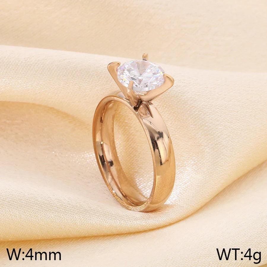 Jewelry Simple Style Geometric 304 Stainless Steel 18K Gold Plated Rings