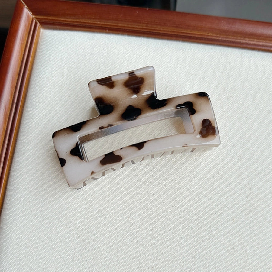 fashion geometric leopard plastic hollow out hair claws