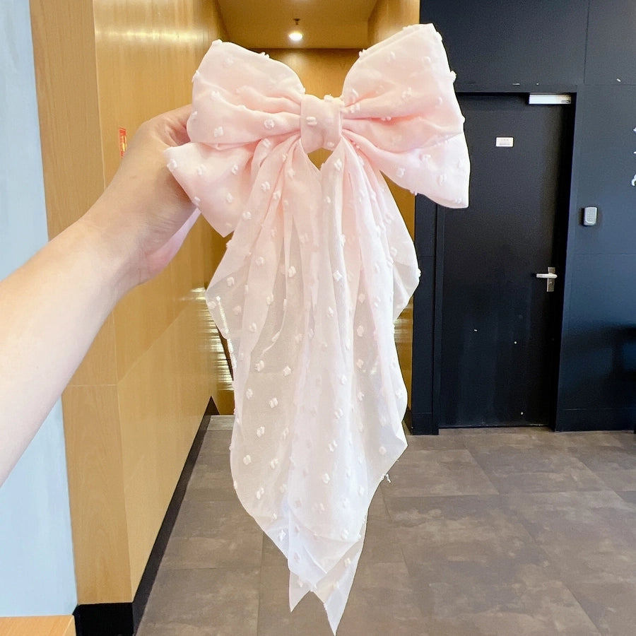 fairy style lady bow knot cloth hair clip