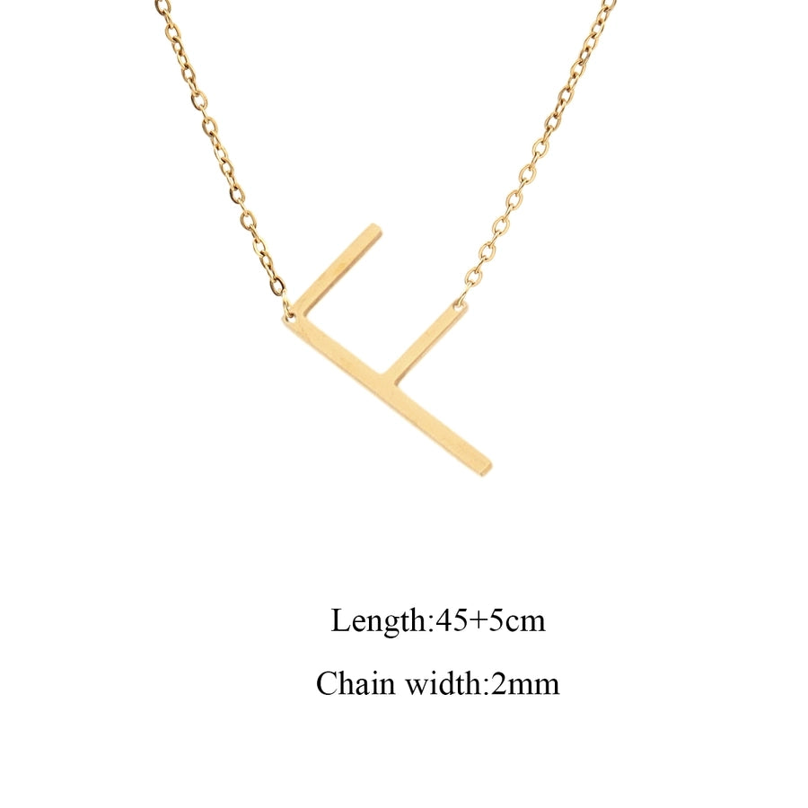 Jewelry Elegant Simple Style Classic Style Letter 201 Stainless Steel 304 Stainless Steel Pendant Necklace