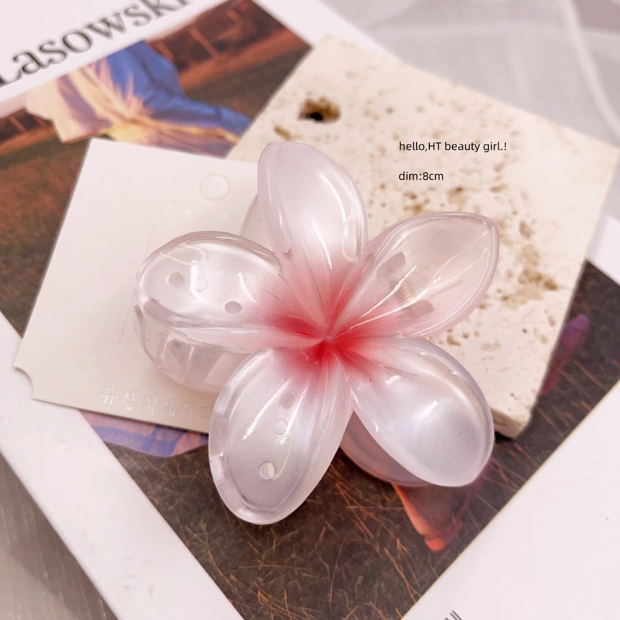 Women's Sweet Flower Plastic Stoving Varnish Hair Claws