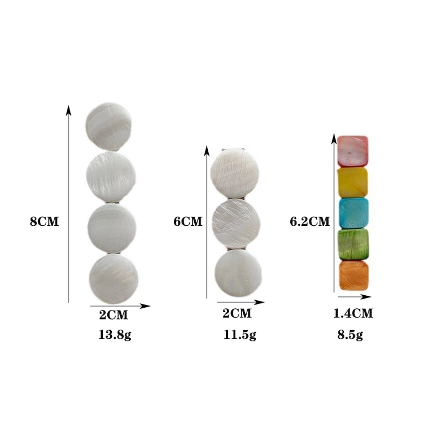 Women's Cute Vacation Marine Style Geometric Alloy Shell Patchwork Inlay Shell Hair Clip