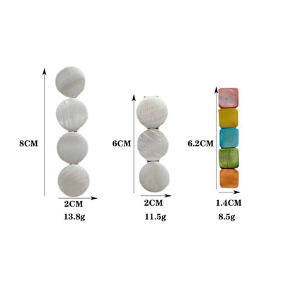 Women's Cute Vacation Marine Style Geometric Alloy Shell Patchwork Inlay Shell Hair Clip