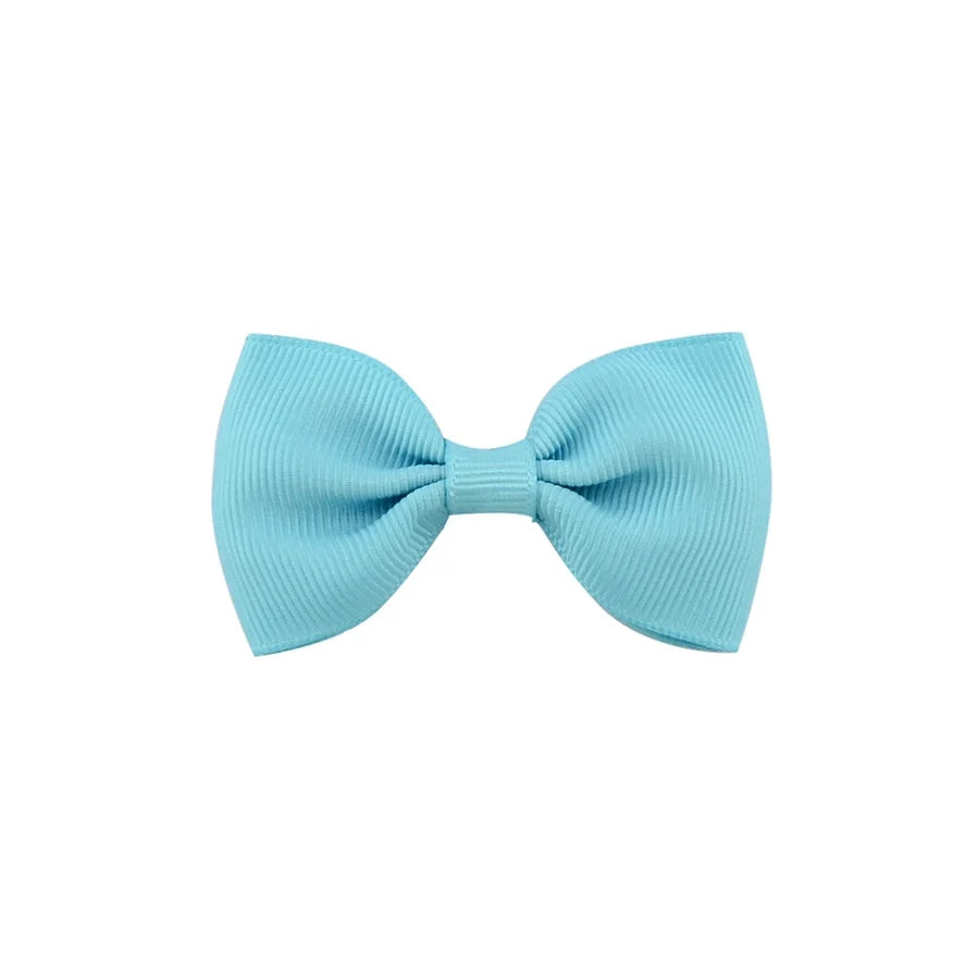 european and american solid color children's bow cute hairpin