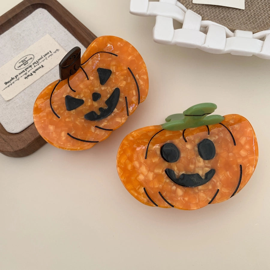 Halloween Cute Women's Pumpkin Acetic acid sheets Hair Claws