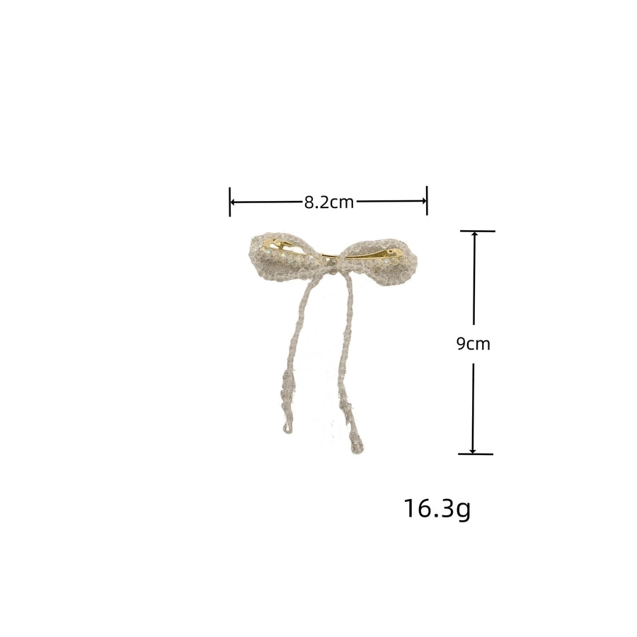 Women's Simple Style Classic Style Bow Knot Alloy Plastic Beaded Hair Clip