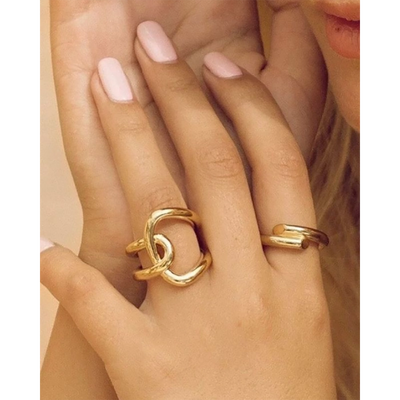 Jewelry Simple Style Classic Style Geometric 304 Stainless Steel Open Rings