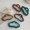 simple style irregular solid color plastic resin hollow out hair claws