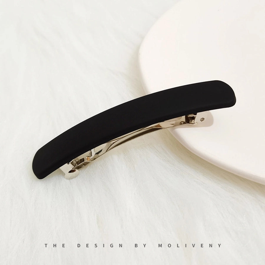 fashion solid color stainless steel plastic resin hair clip 1 piece