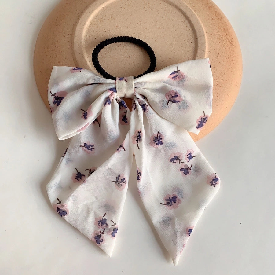 cute solid color cloth flannel hair tie