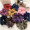 velvet oversized pure color hair scrunchies